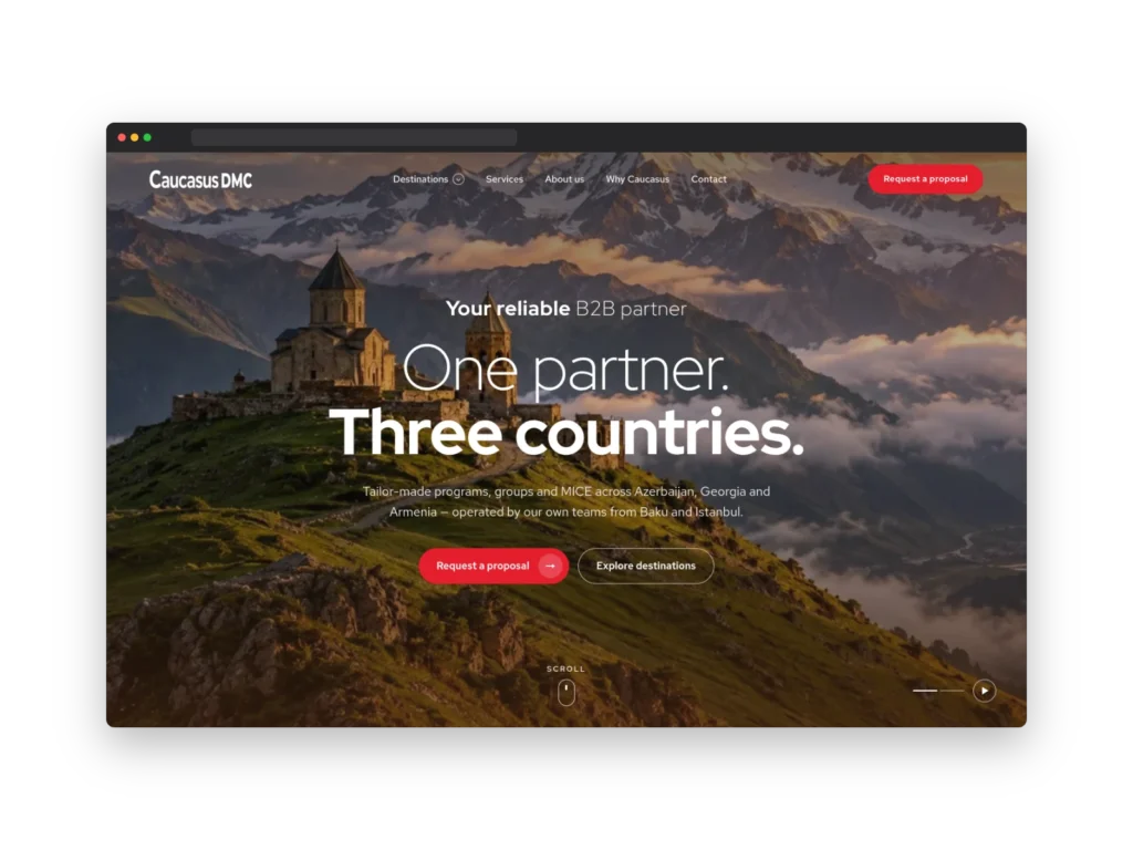 Caucasus DMC desktop mockup