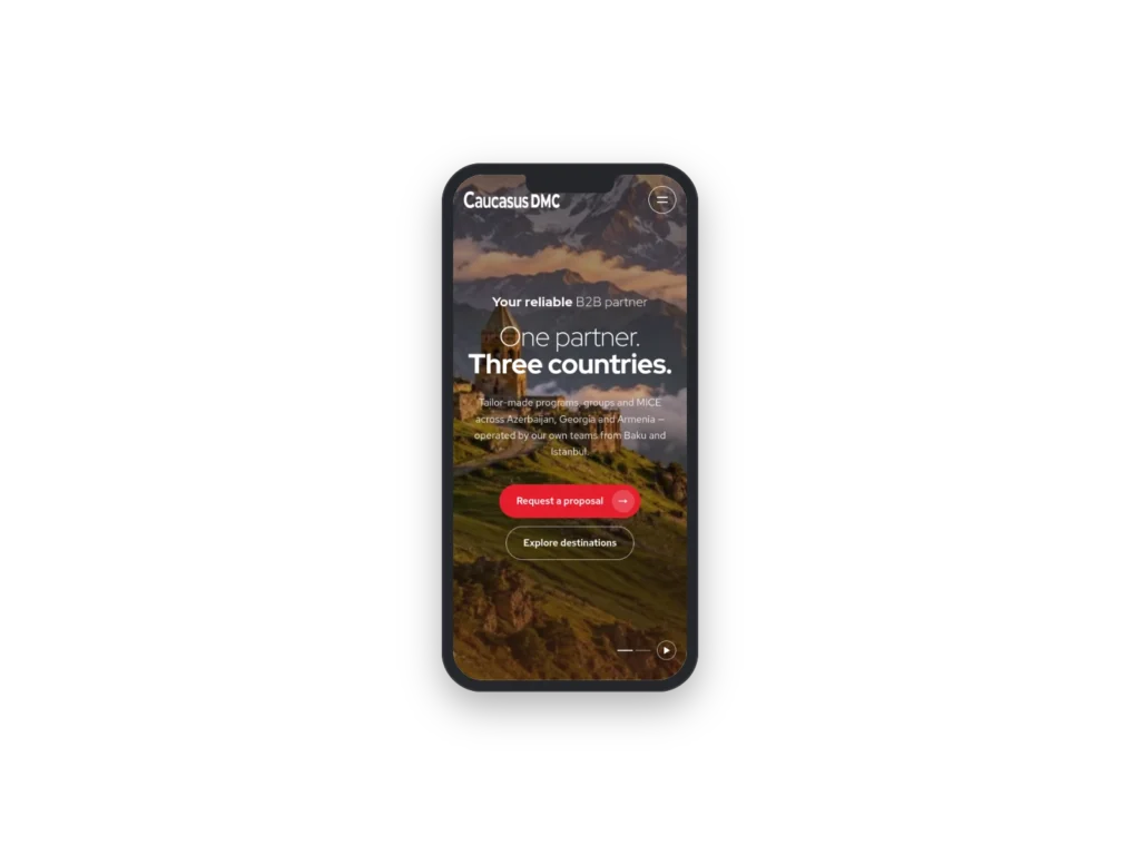 Caucasus DMC mobile mockup