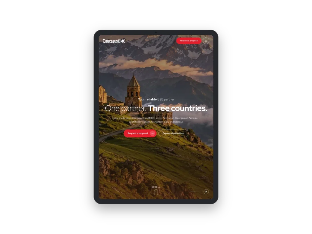 Caucasus DMC tablet mockup